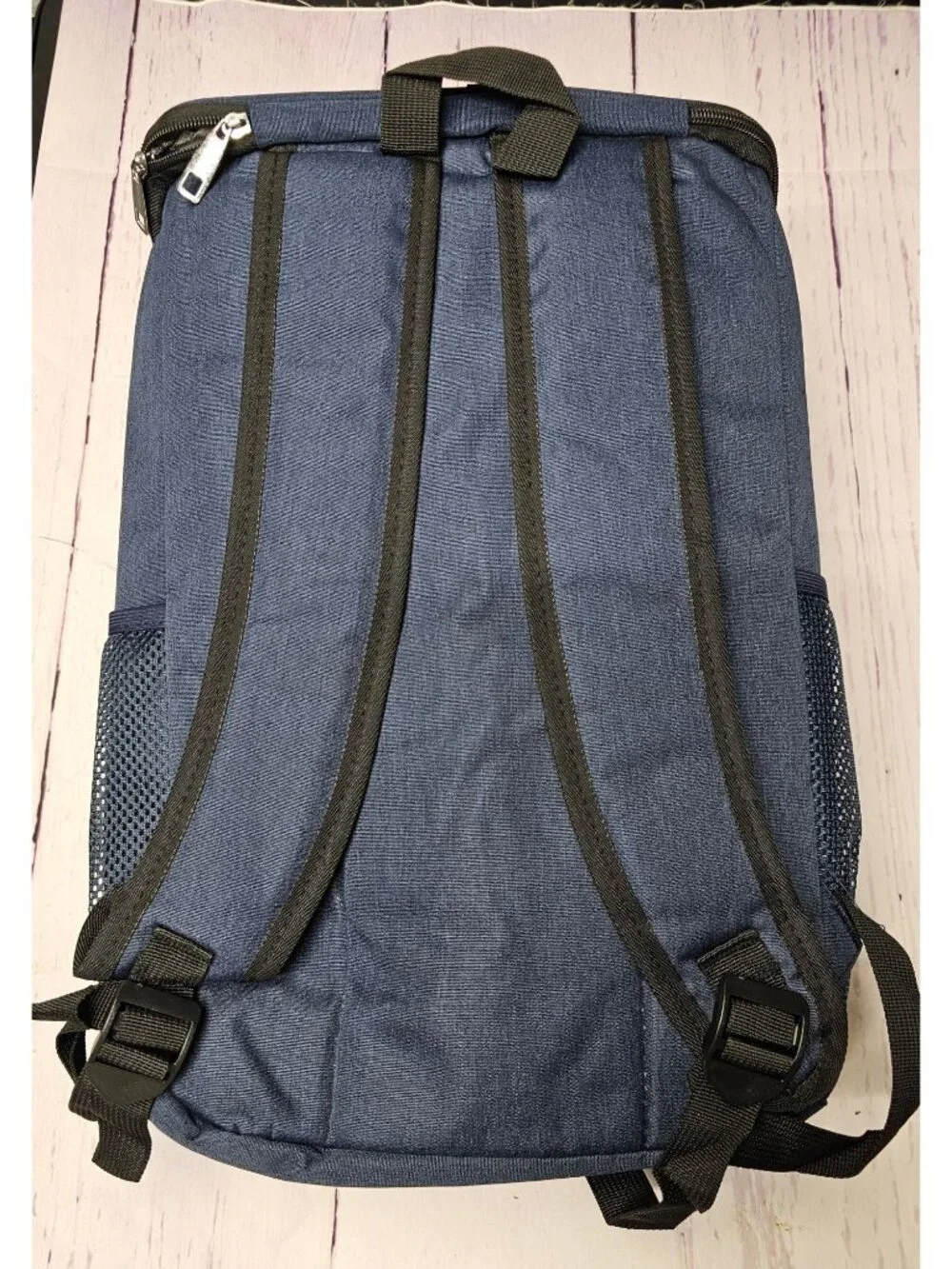 New Blue Black 40 Can Insluated Zip Pocket Side Water Bottle 8 Hour Backpack